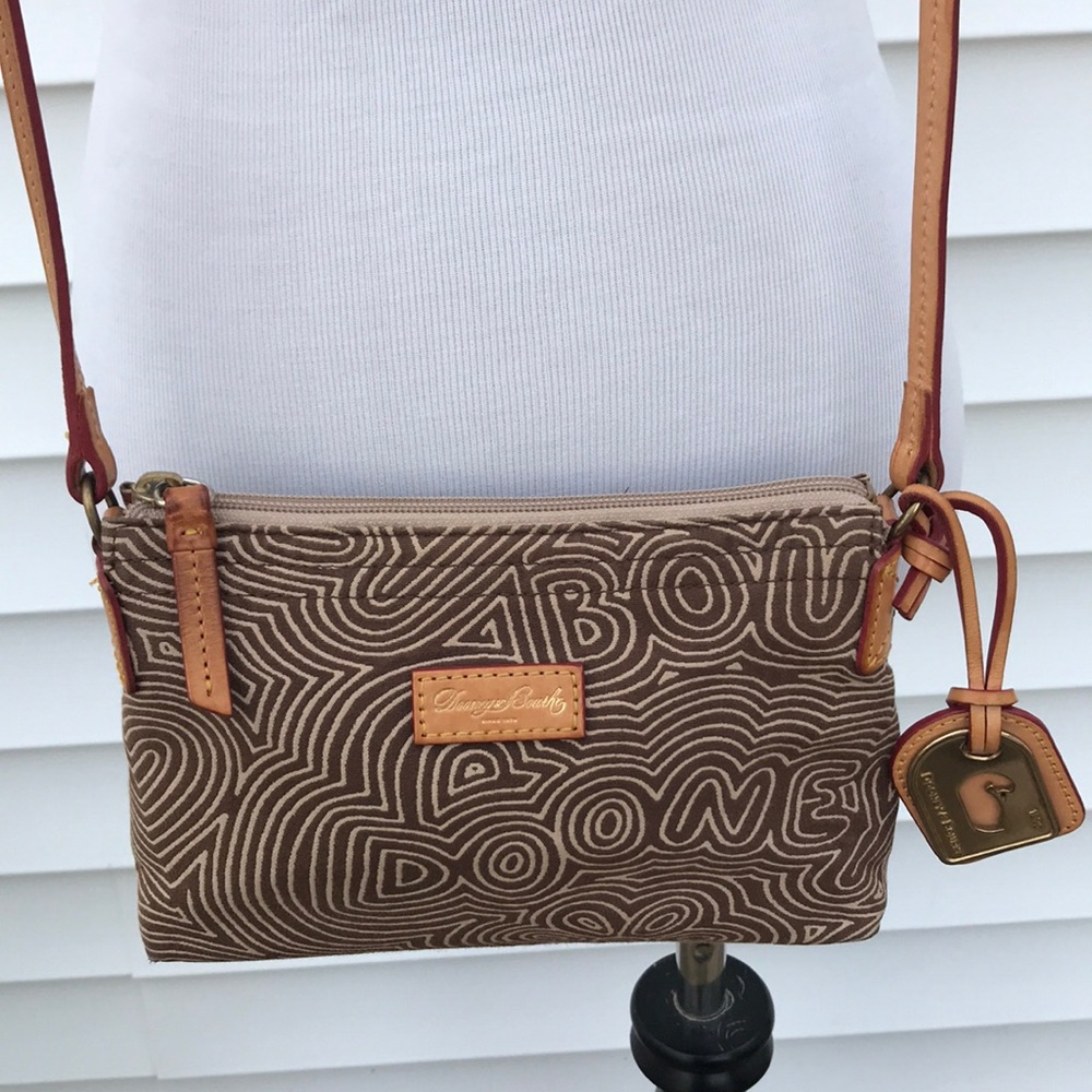 Dooney & Burke crossbody bag with leather trim